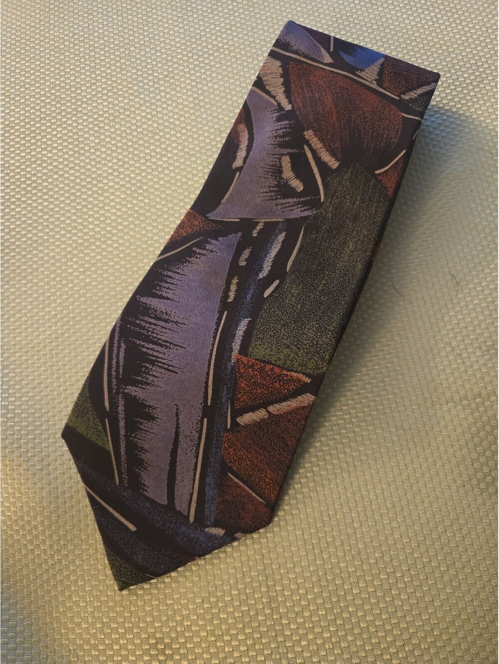 Vintage Bugle Boy Abstract Silk Tie 1990s Mens Necktie
